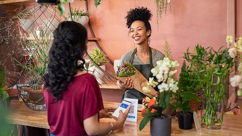 women in flower shop